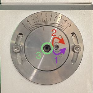 Photo du disque de réglage de la mise au point