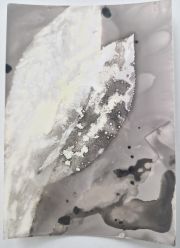 Chemigramme faite avec une feuille exposé à l'UV